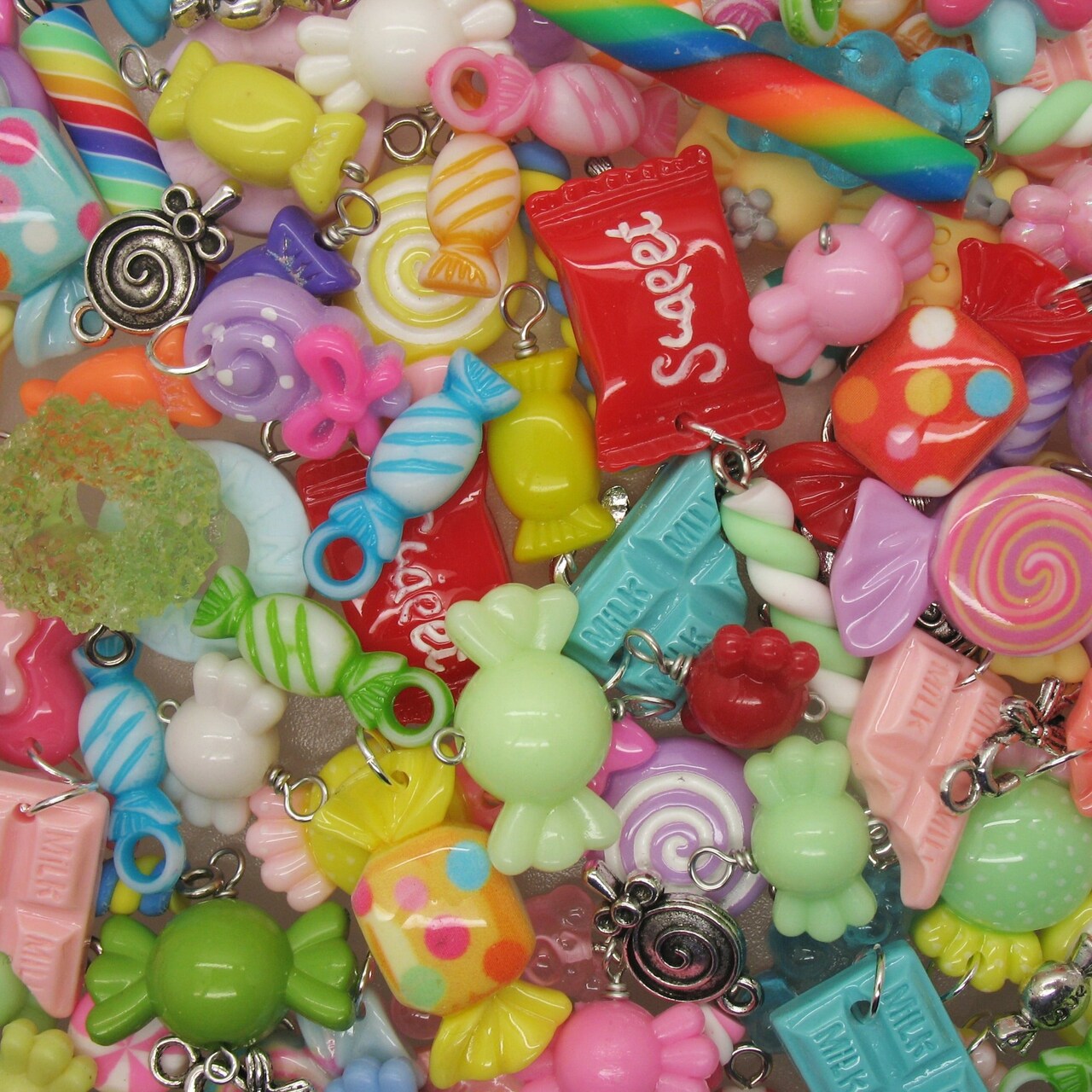 Candy Charms, Grab Bag Mix, 25-50 pieces of Cute Kawaii Food Charms, Adorabilities